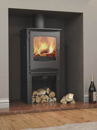 Broseley Ignite 5 mulit-fuel stove with log store