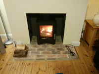 Broseley eVolution 5 on a brock hearth in Fiveways Brighton