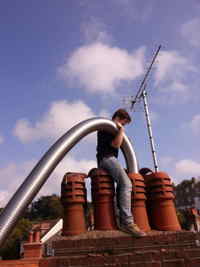 Chimney liner installation