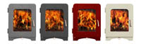 Saltfire ST2 multi-fuel stoves in coloured paint