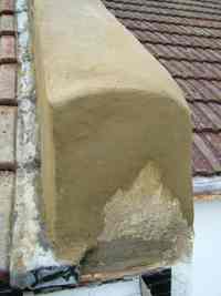 render repaired and made weather tight