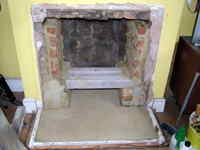 Hearth recast and repaired