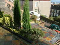 tiled patio in slate sealed and finished