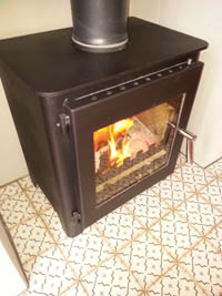 Saltfire ST1 Vision stove in Osbourne Road Brighton