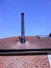 Dinak DW chimney for a Stovax Riva installed in Rottingdean Sussex